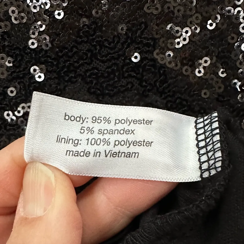 scoop neck sequined tank, black, Sz 22/24. Sparkle for the holidays! - Image 7