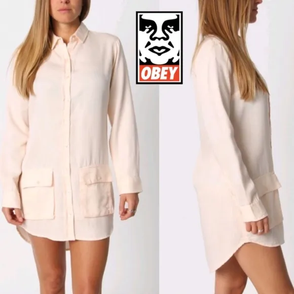 Rollins Peach Shirt Dress - Image 2
