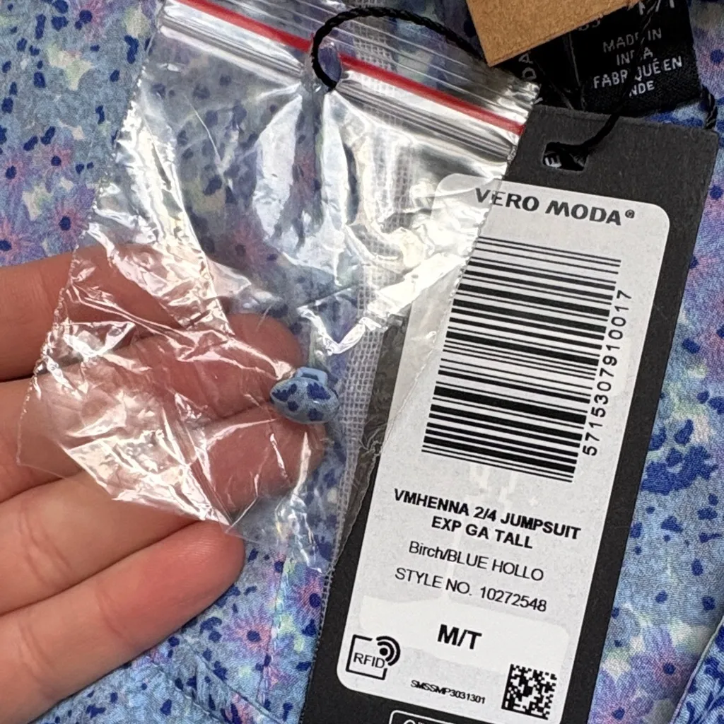 Vero Moda Blue Birch Floral Jumpsuit - Image 9