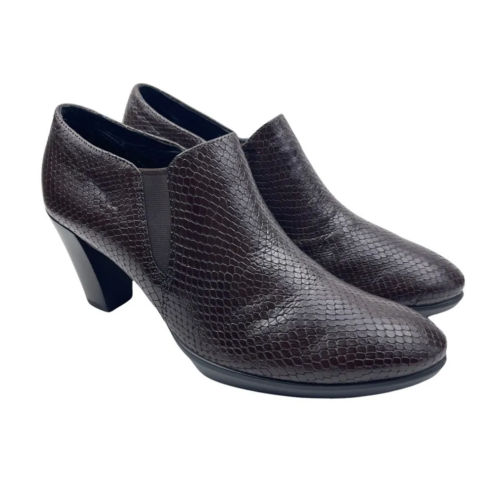 Ecco Shape 55 Plateau Stack Shootie Coffee Cafe Booties Women’s Size 40 - Image 2