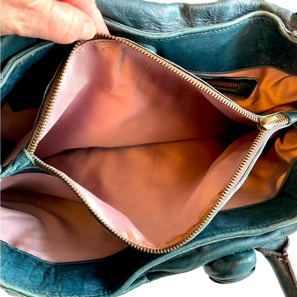 Falorni Teal Handbag Green - Image 5