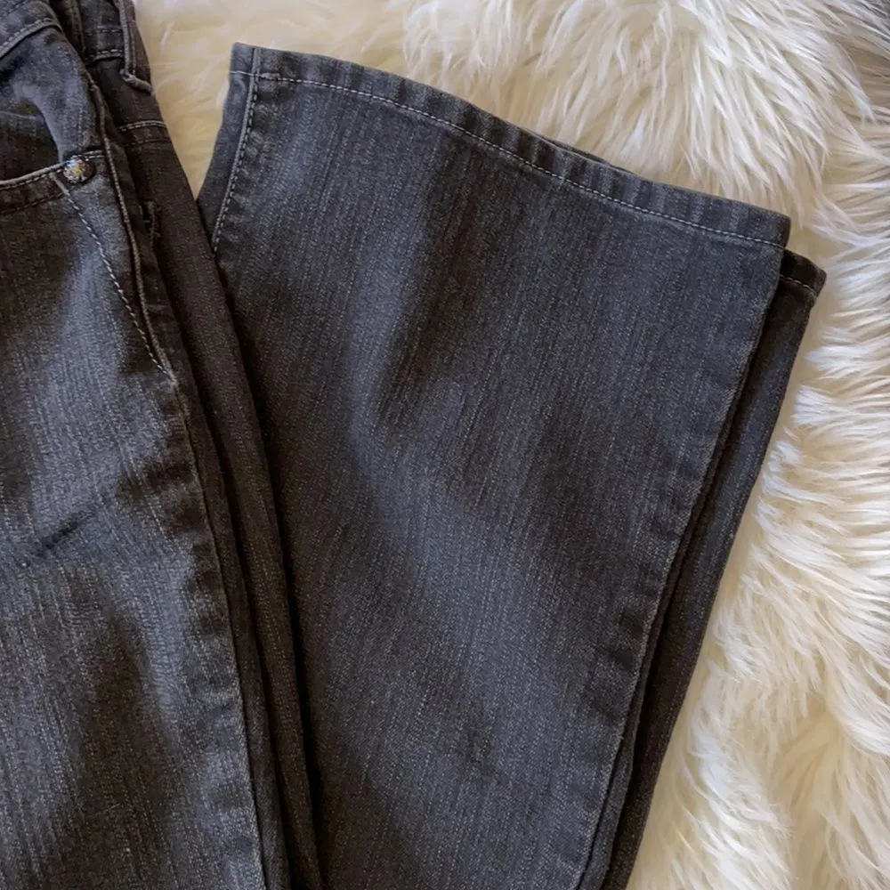 Style & Co Curvy Fit Boot Cut Wide Leg High Rise Jeans With Rhinestones 14 - Image 5