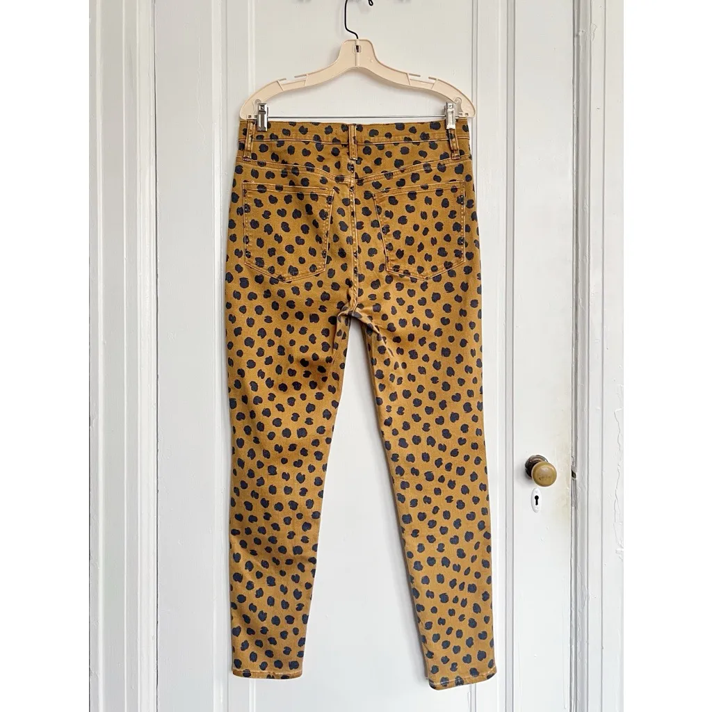 Madewell • 10" Mid-Rise Skinny Jeans in Painted Spots mustard yellow gold - Image 11