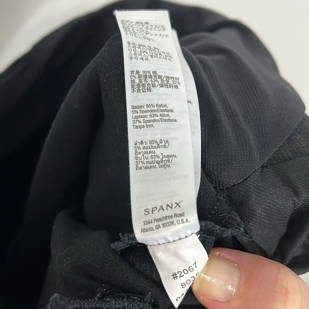 Spanx Small Black Stretchy Ready To Wow Woven Twill Ankle Pants - Image 11