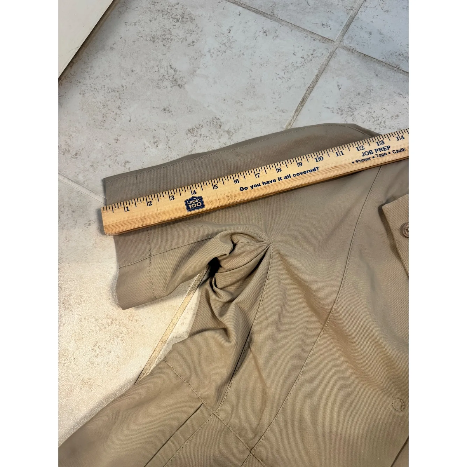 Ann Taylor Short Sleeve Peplum Jacket – Taupe Khaki, Pleated Back, Size 10 - Image 9