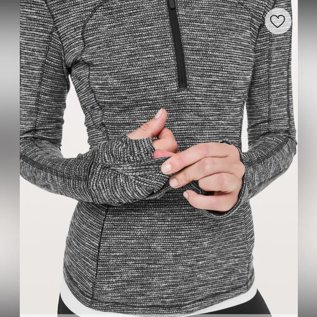 Lululemon  Run  Women's Gray Quarter-Zip Top size 4 - Image 2