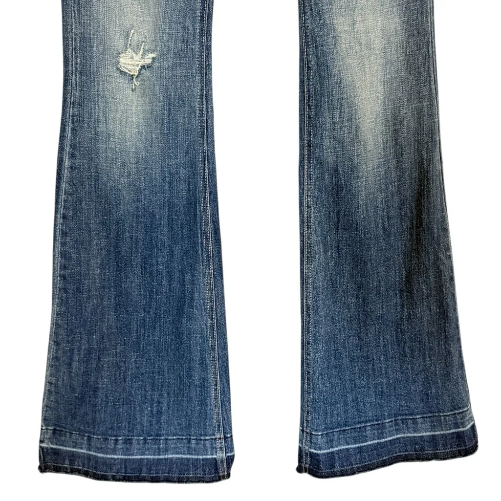 Pistola Distressed Flare Jeans Style P8123 Medium Wash Women’s Size 27 - Image 3