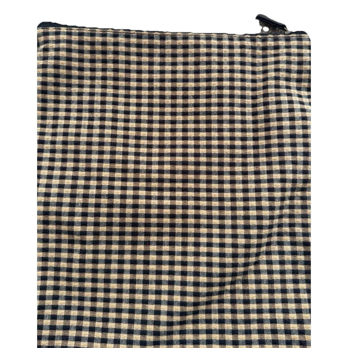 Longaberger Women’s Tan and Black Plaid Crossbody Bag Purse 11”x 10”‎ - Image 4