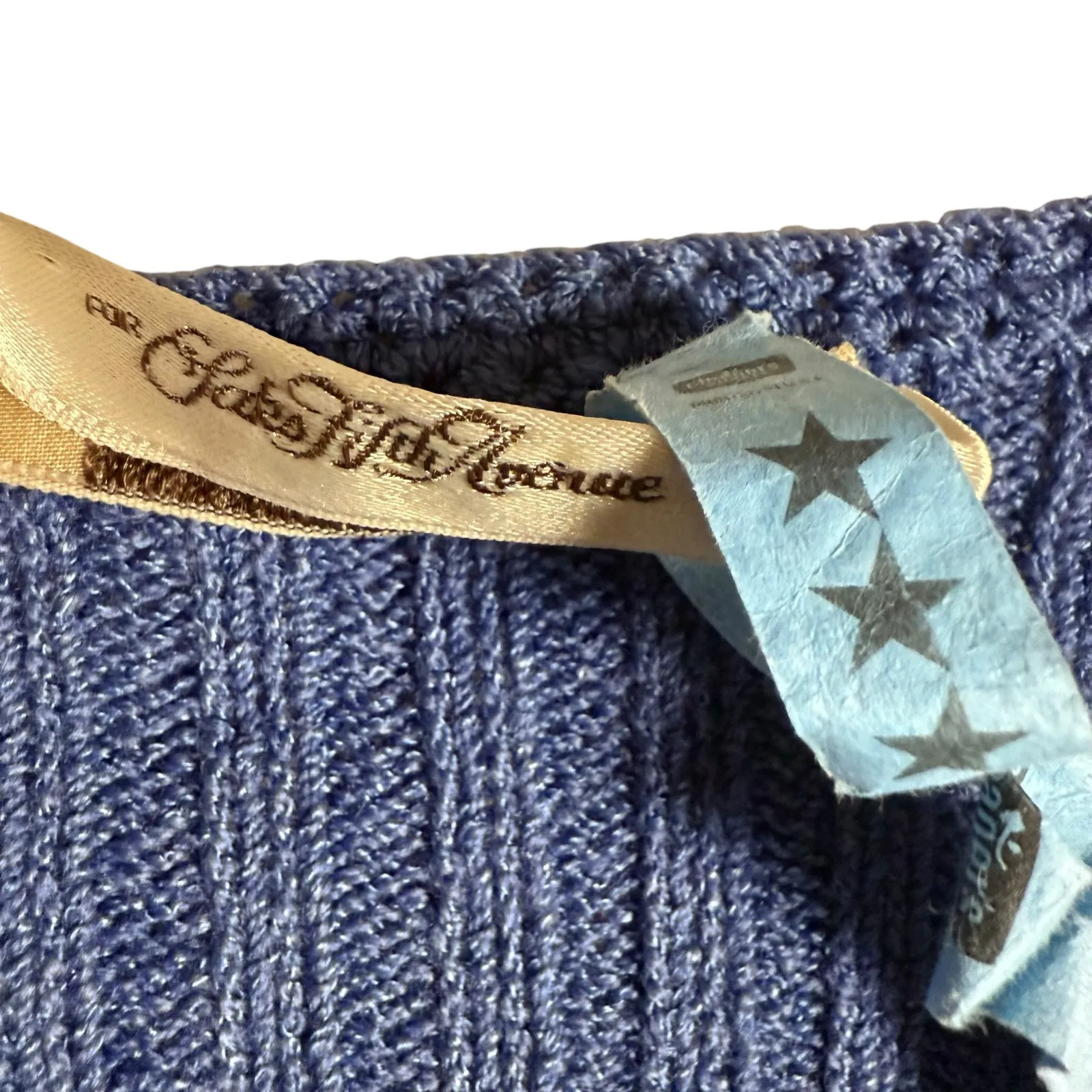 St. John Saks Fifth Avenue Vintage Blue Long Sleeve Henley Sweater Dress Small - Image 3