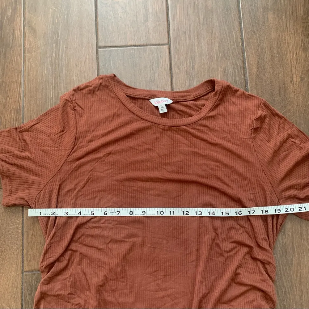 Destination Maternity Brown Ruched Bodycon Stretchy Maternity Dress sz XXL - Image 6