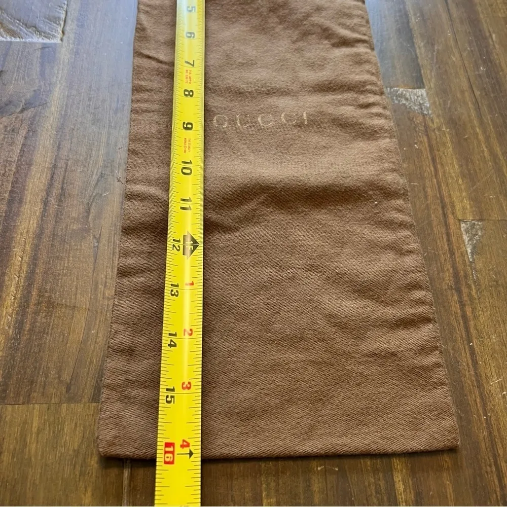 Gucci Brown Drawstring Dust Bag Logo Cover Sleeve Protective Case - Image 5