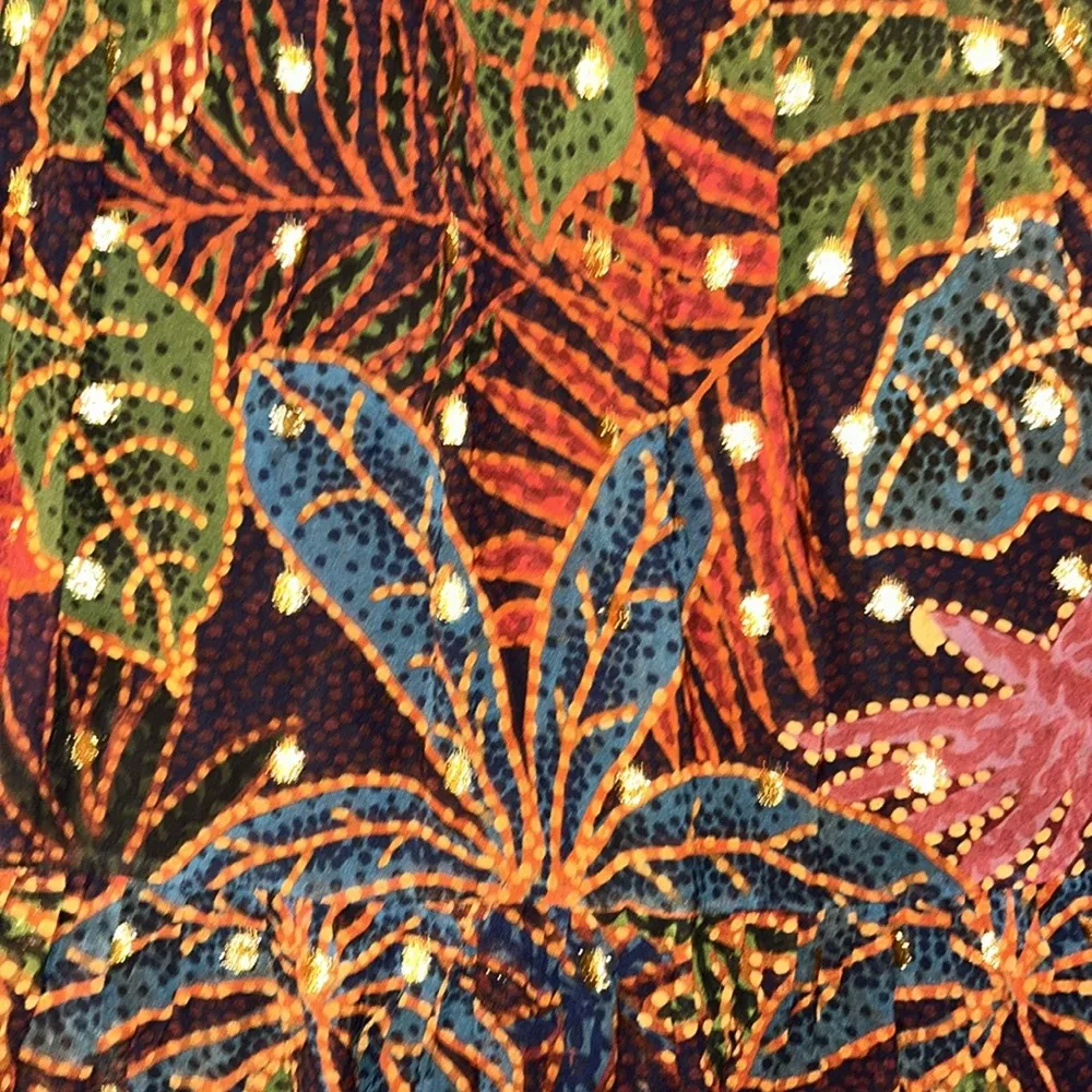 Farm Rio Black Rainforest Maxi Floral Tropical Bohemian Dress Size XS NEW - Image 8