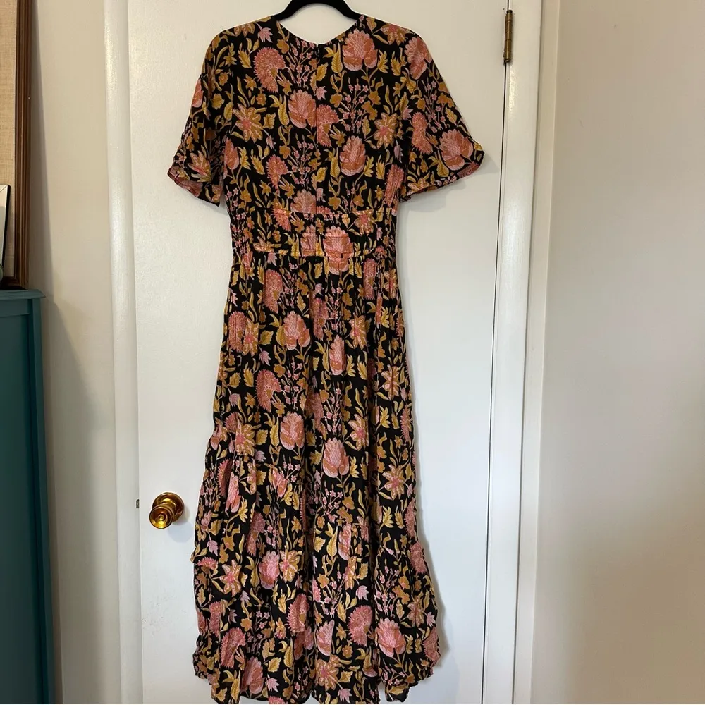 Soft Surroundings Marissa Tassel Tiered Floral Maxi Dress Size 6 - Image 5