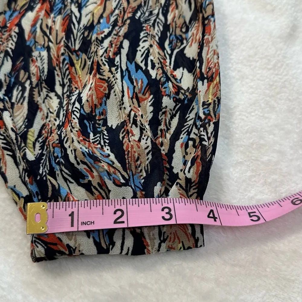 NWT Scully Feather Print Dress Patterned Garment Red Size M - Image 2