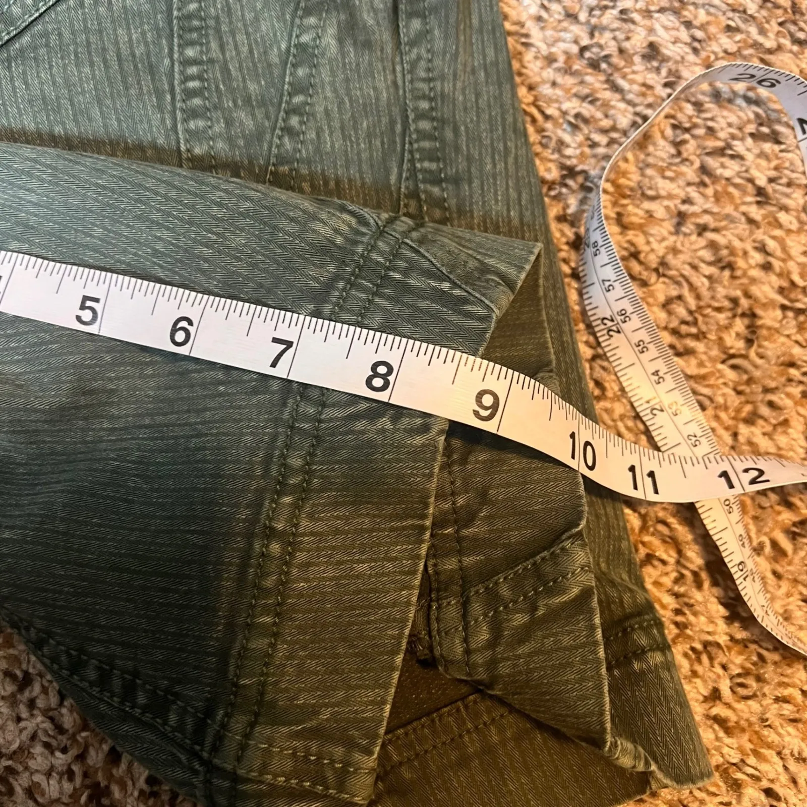 Free People Movement Women's‎ Olive Green Corduroy Shorts Size 10 - Image 5