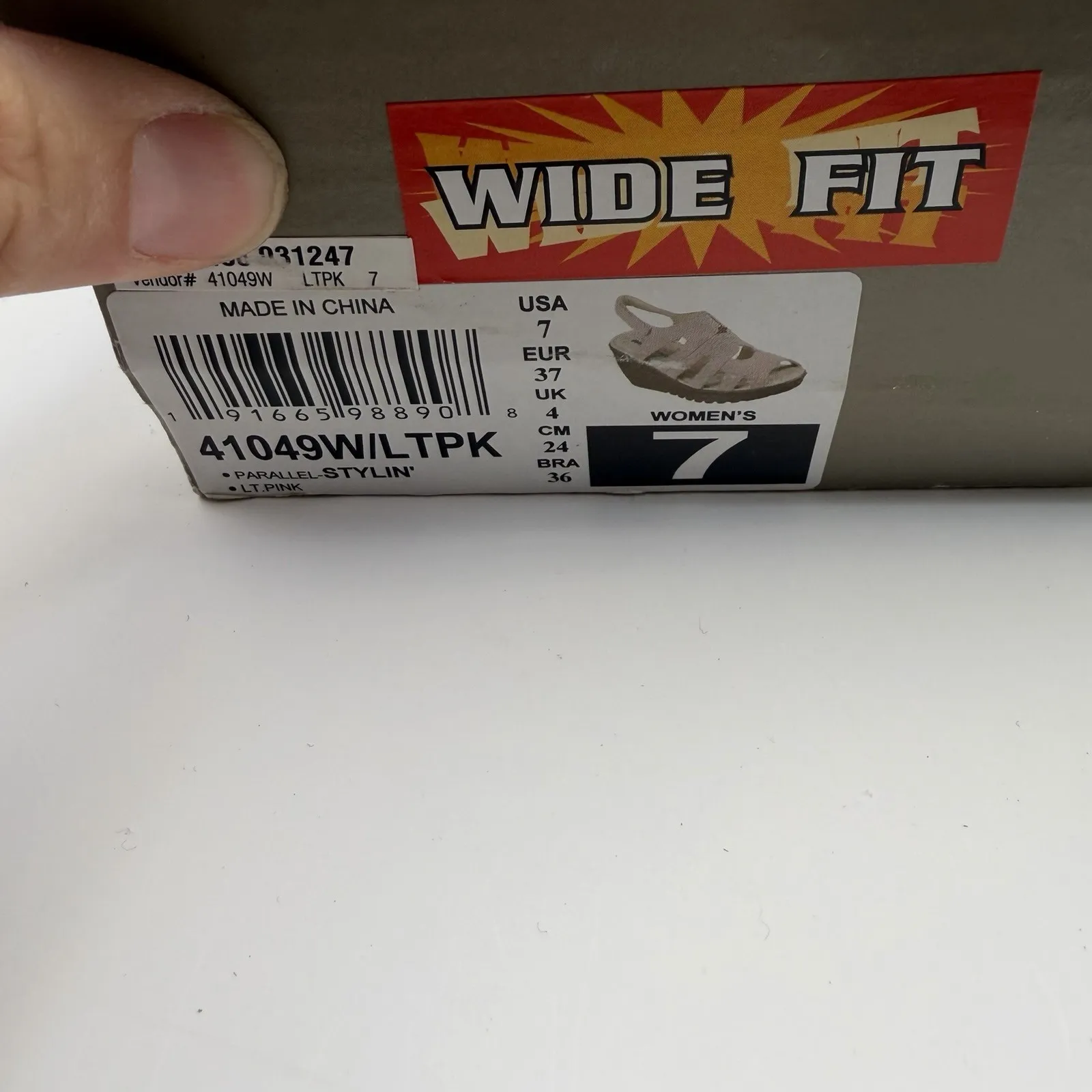 NWB Skechers Suede Peep-toe Slingback Wedge size 7 Wide New - Image 12