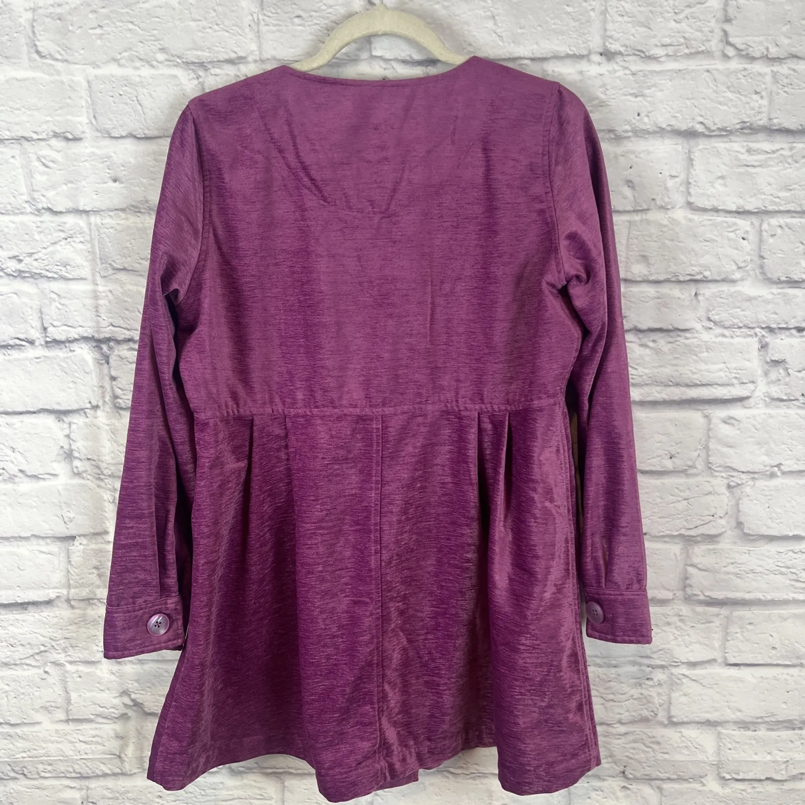 Soft Surroundings Fiona Chenille Lagenlook Artsy Shirt Jacket Size Medium - Image 7