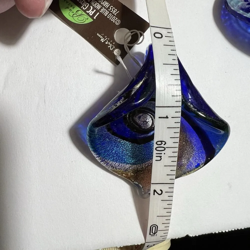 Blue Moon Beads Bead Bazaar Necklace Pendant Murano Style Hand Blown Glass - Image 11