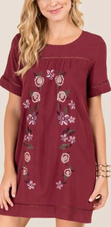 Francesca’s Karoline Embroidered Shift Dress  - Image 3