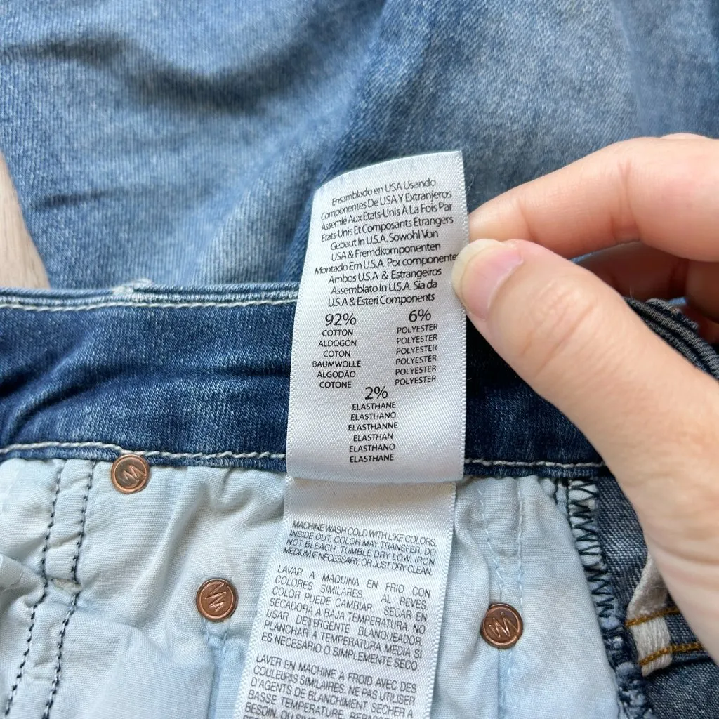 Mother High Waisted Looker Ankle Fray Jeans in Not Rough Enough Size 25 Blue - Image 10