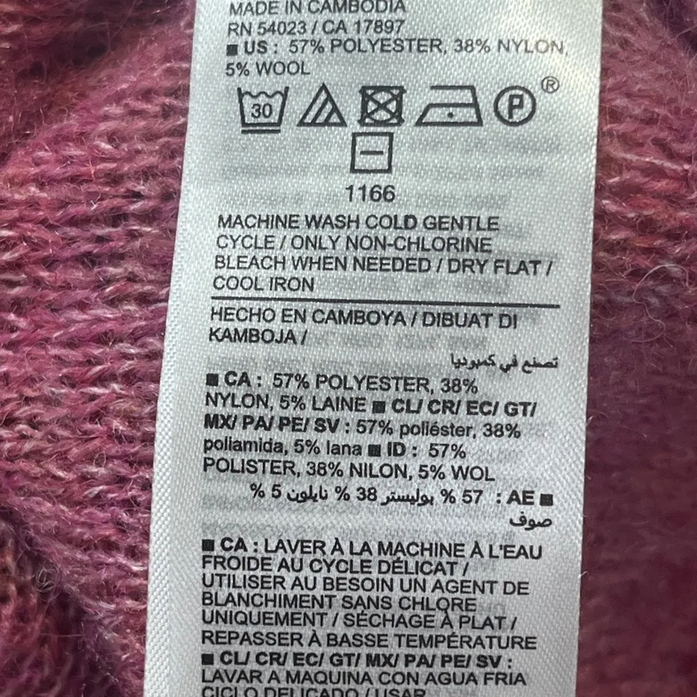 Old Navy Pink Color Block Crew Neck Sweater‎ Size Medium Soft Feminine Cozy Girl - Image 4