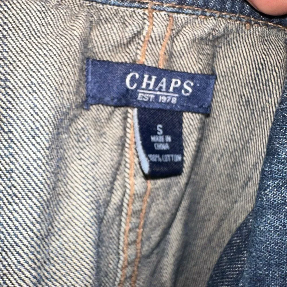CHAPS  denim classic riding elevated basics S fitted jacket - Image 4