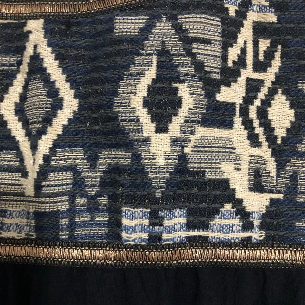 W5 boho Aztec western sleeveless shirt balloon elastic waist women’s size medium - Image 8