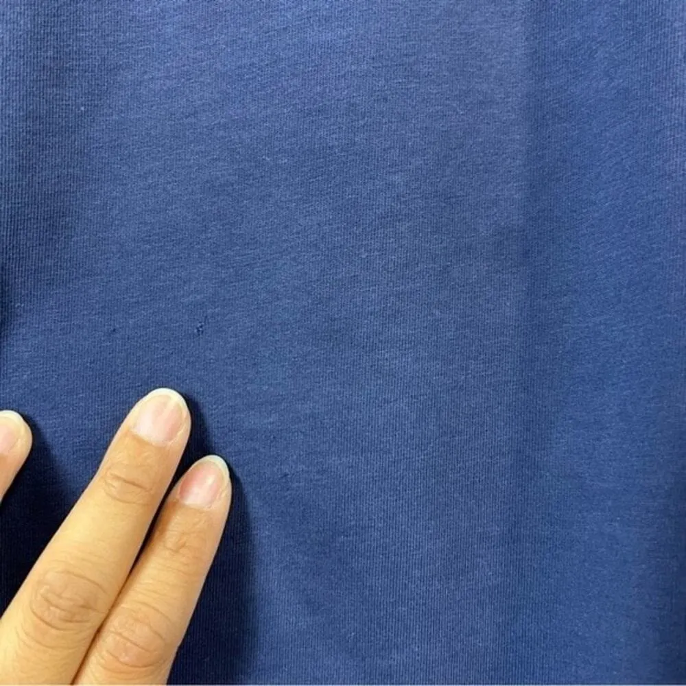 Women's Nike Dri-Fit Scoop Neck Navy Medium Athletic Top - Image 5