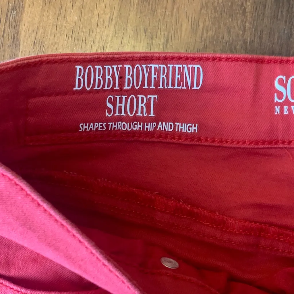 Sound Style Shorts Size 6 Red Bobby Boyfriend Short Elite Comfort Stretch - Image 3