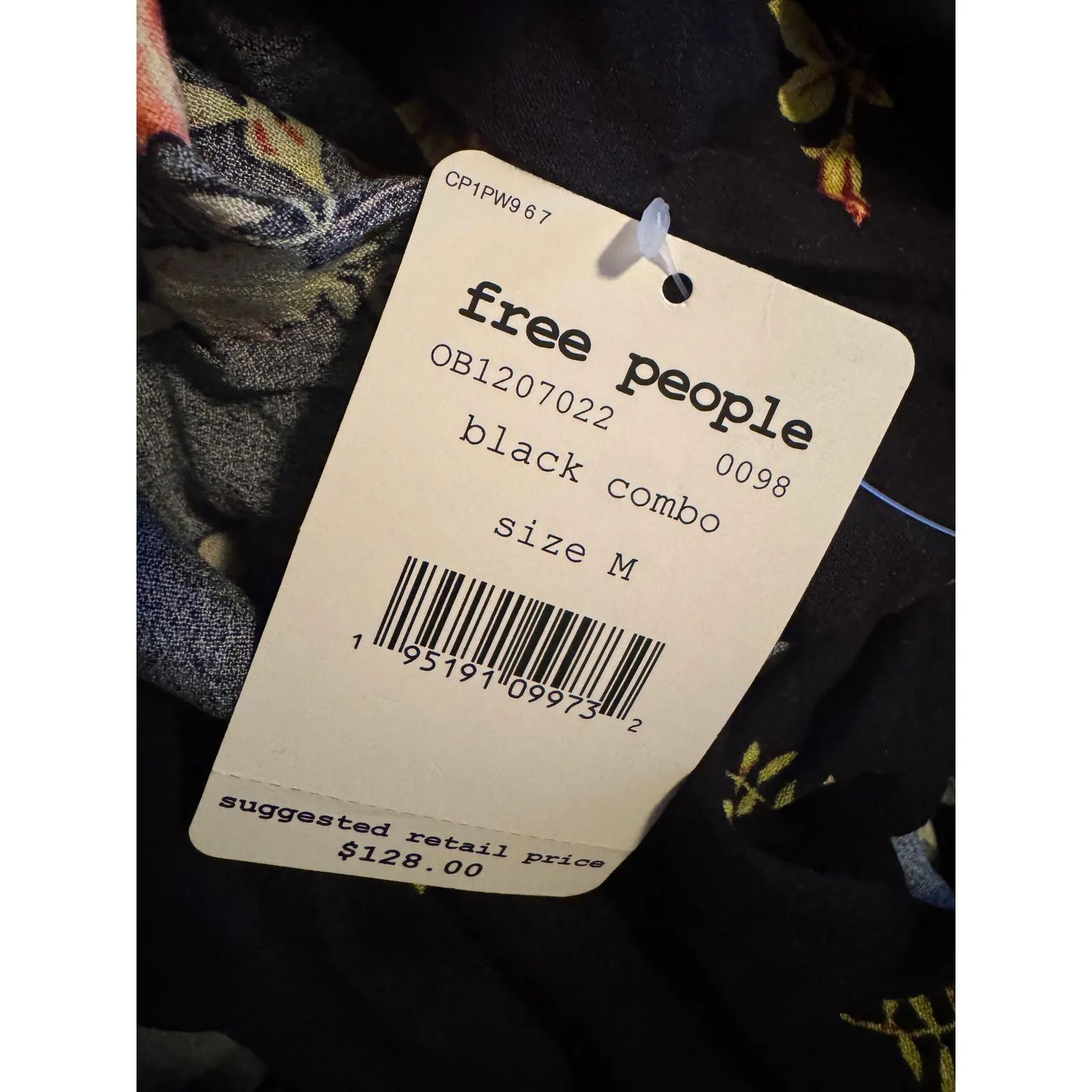 FREE PEOPLE Tate Tunic Rose Print Mini Dress Size Medium New with Tag MSRP $128 - Image 10