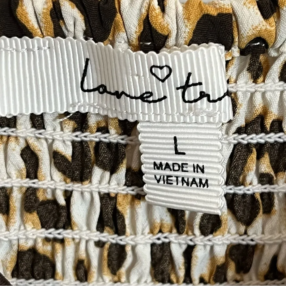 Women’s Love Tree Leopard‎ Print Strappy Sleeve  Summer Slip Dress Size Large - Image 4