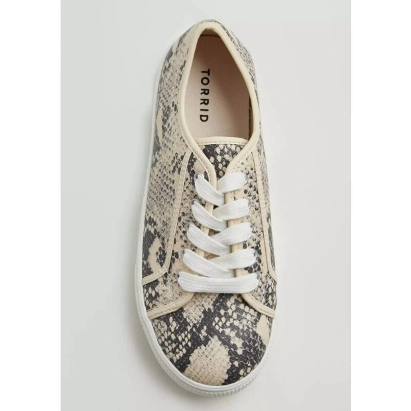 Torrid Snakeskin‎ Print Lace Up Platform Sneaker Sz 7.5 Urban Streetwear Style - Image 5