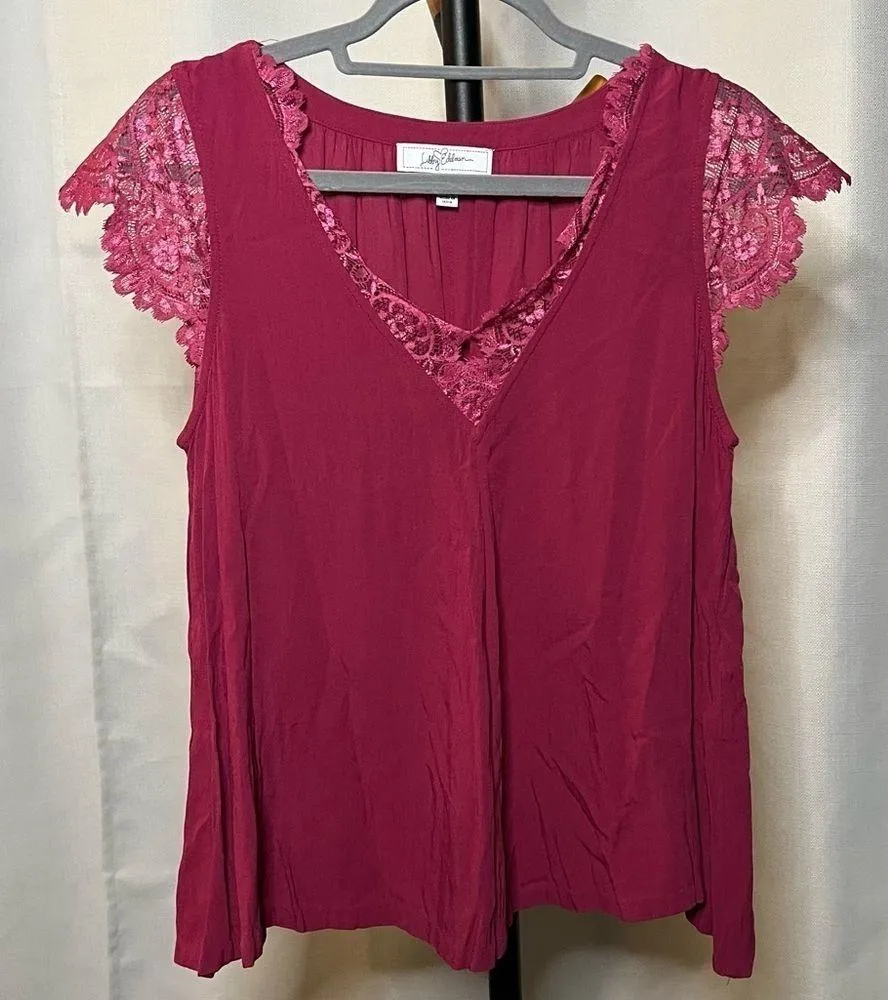 Libby Edelman Magenta Blouse - Image 7
