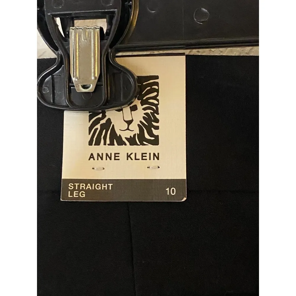 New Women's Anne Klein woven‎ dress black pants Sz 10 - Image 6