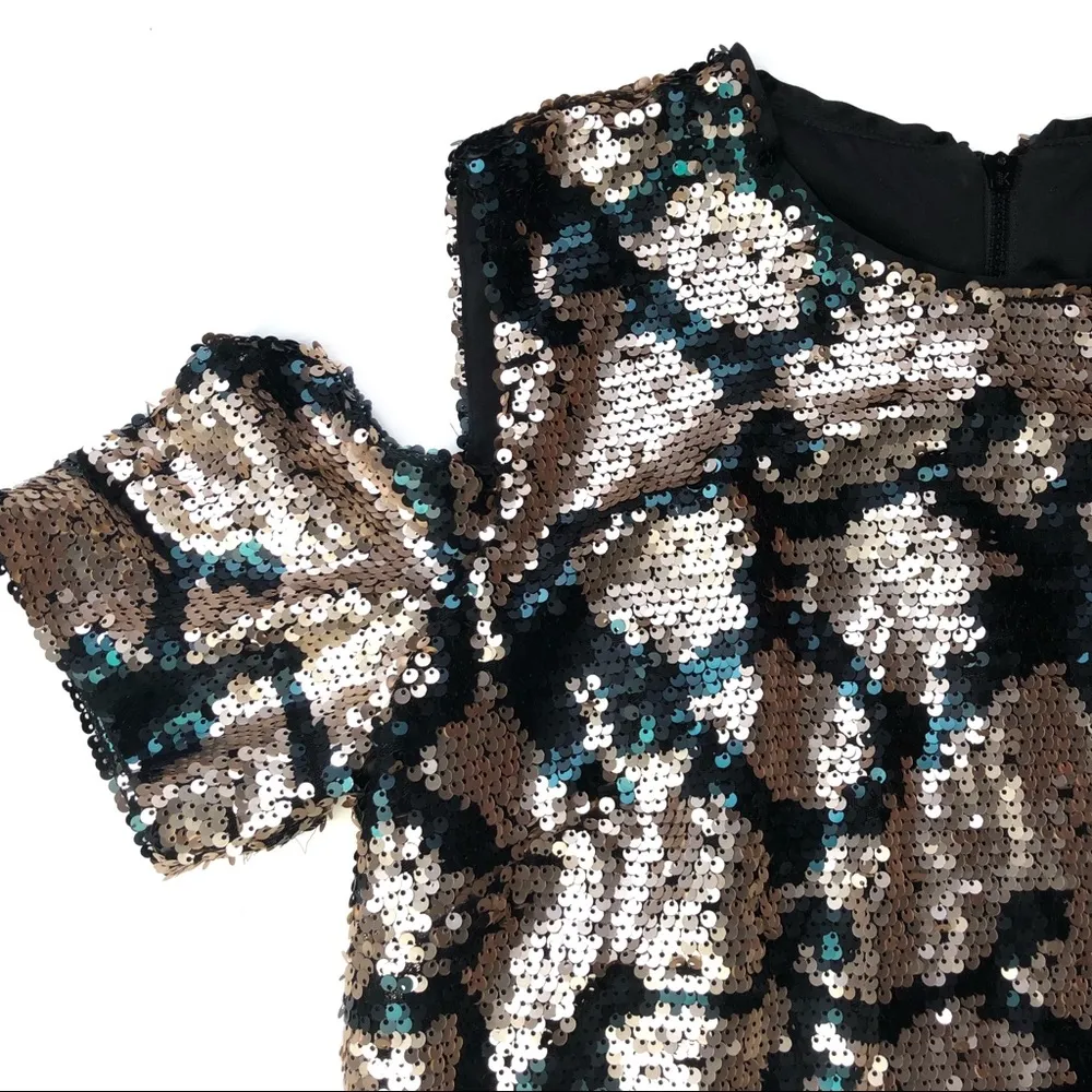 Topshop Dress Cold Shoulder Sequins - Image 4