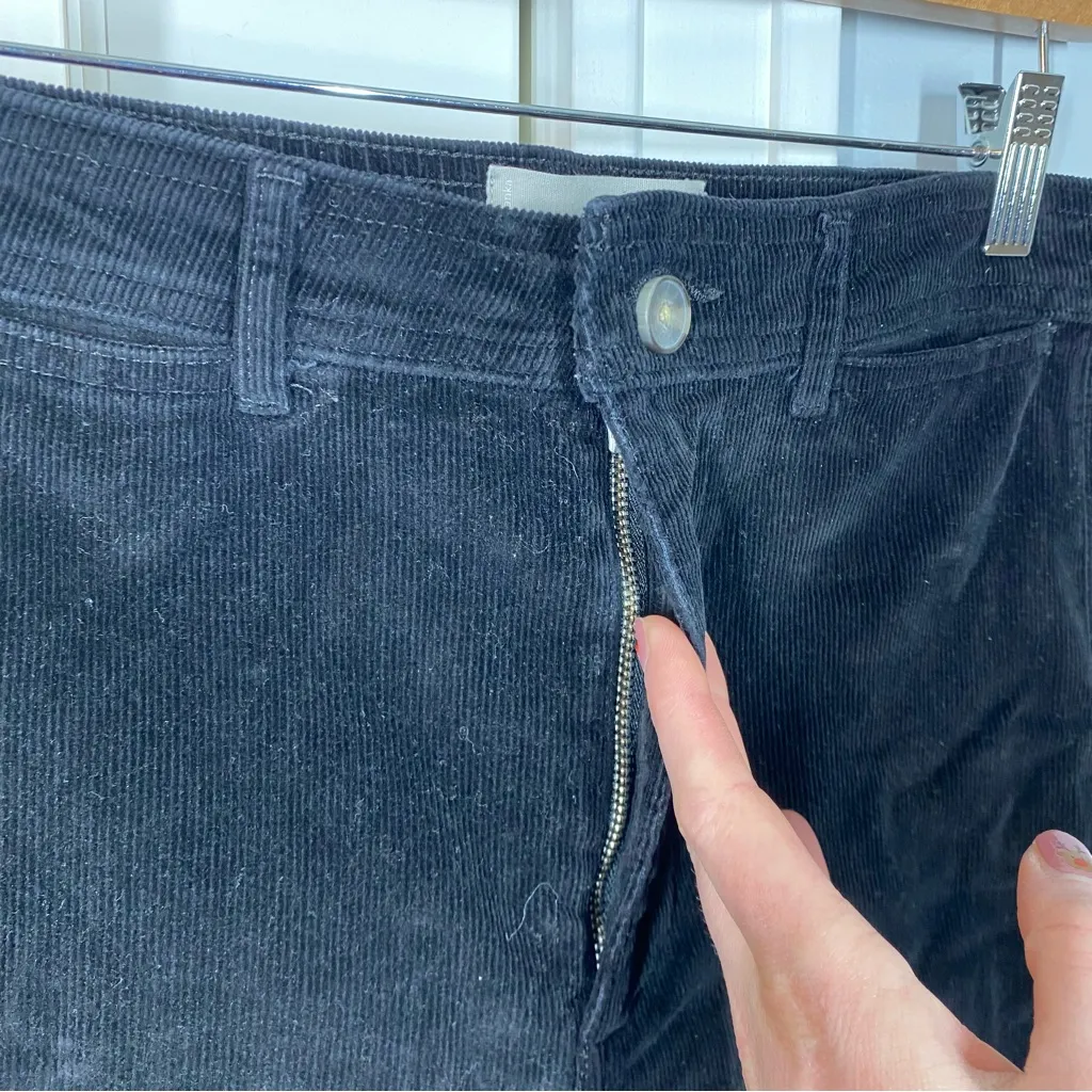 Everlane The Corduroy Wide Leg Pant Womens Size 4 High Rise Organic Cotton black - Image 6