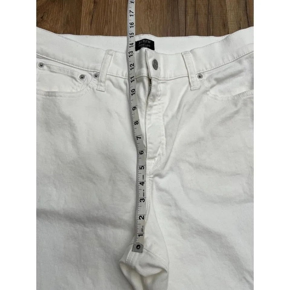 J.Crew Curvy wide-leg cropped jean in all-day stretch Sz 33P | COTTON‎ - Image 8