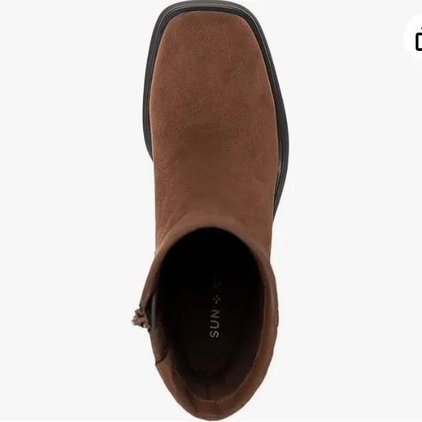 Sun and Stone Women’s Elegant Brown Heeled Boots Size 7.5 - Image 3