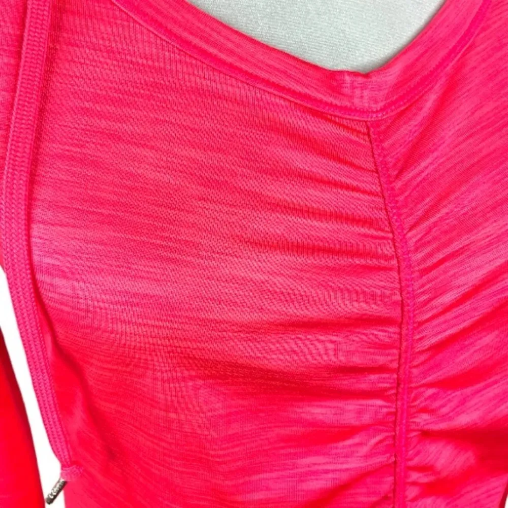 Calvin Klein Performance Quick Dry Hooded Long Sleeve Shirt Pink Size Small - Image 5