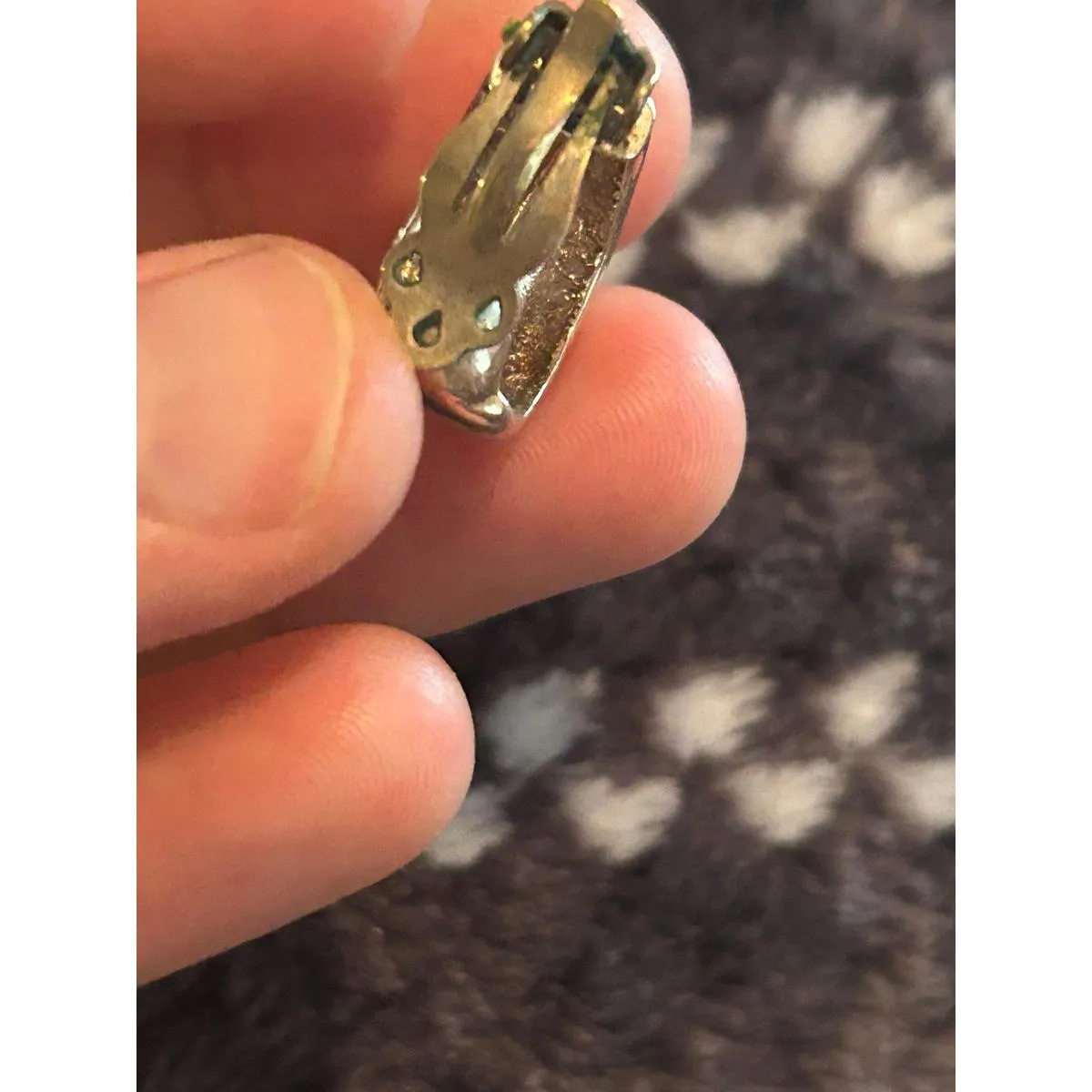 C193 earring small hoop no hole clip Silver - Image 8