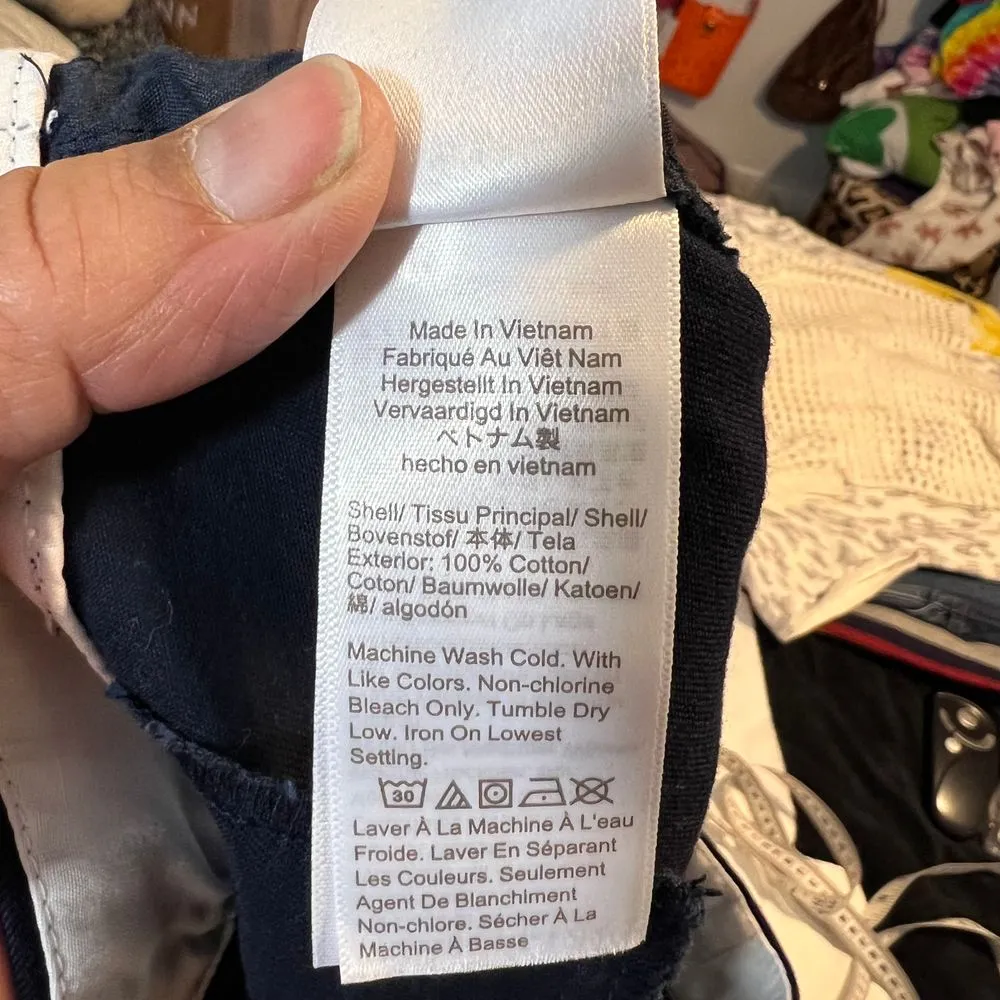 J.Crew Navy Blue Chino Shorts Casual Summer 100%‎ Cotton -SZ 6 - Image 5