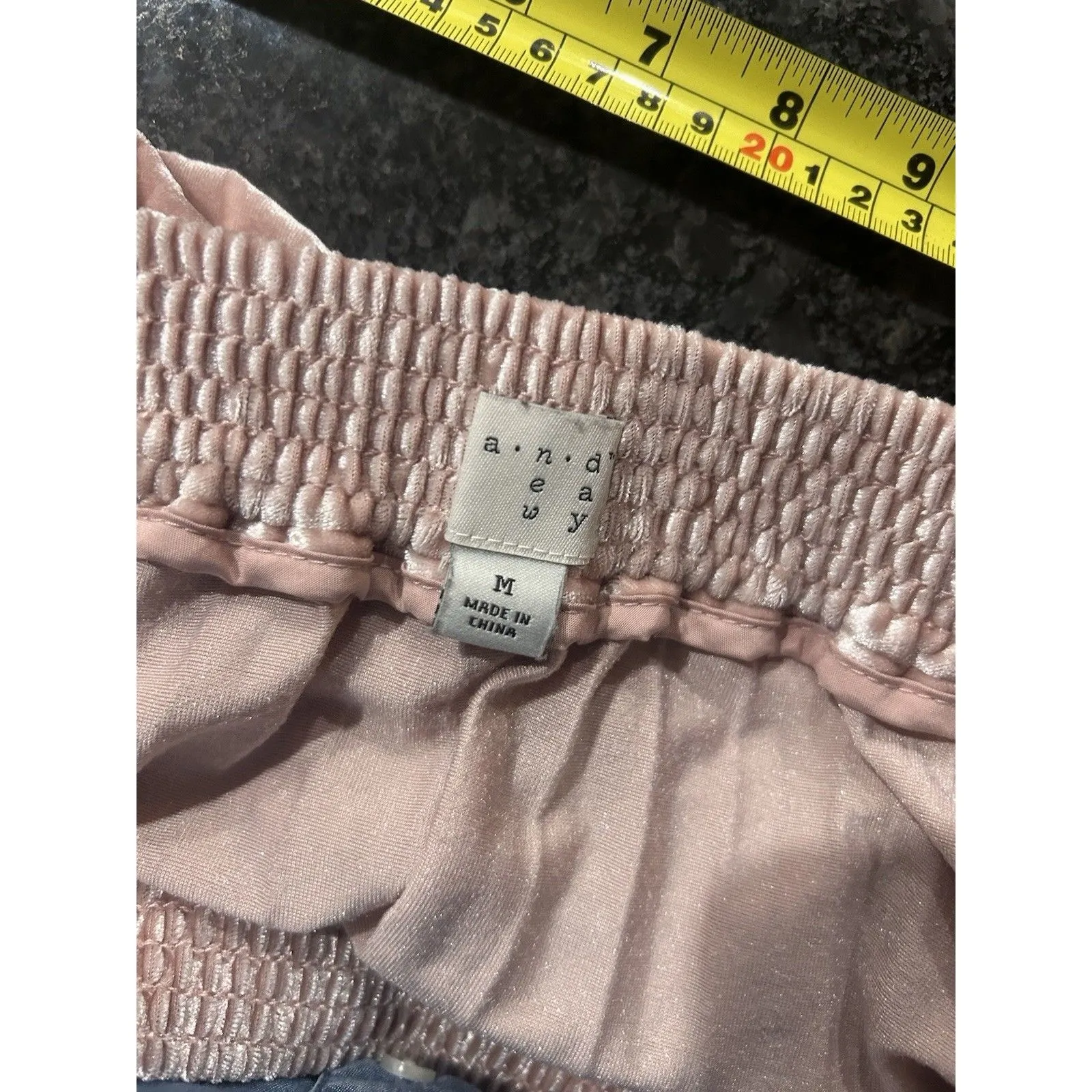 A New Day Pleated Skirt Size Medium Pink Velvet Stretch Waist Flowy Fairy Whimsy - Image 2