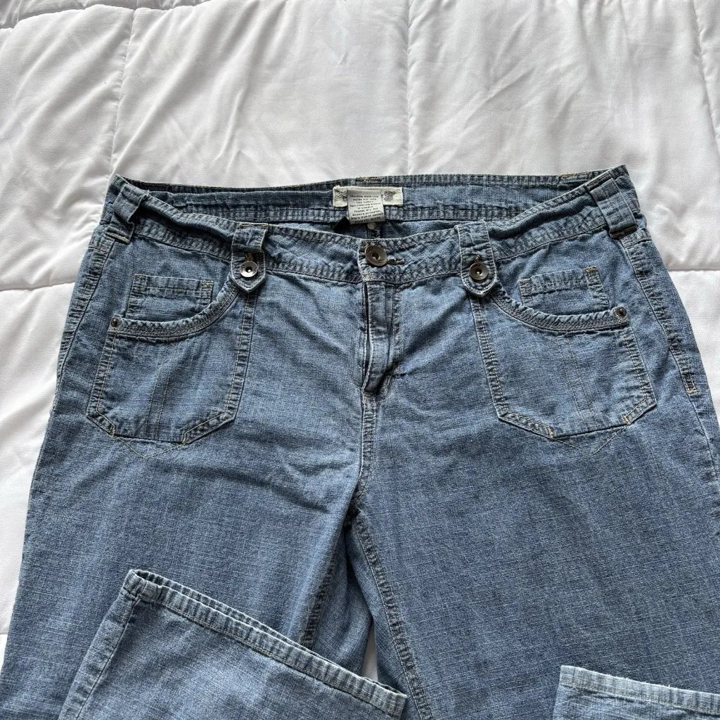 Vintage 90s Y2K Freestyle Low Rise Baggy Denim Jeans Womens Size 20 Grunge Indie Blue - Image 2