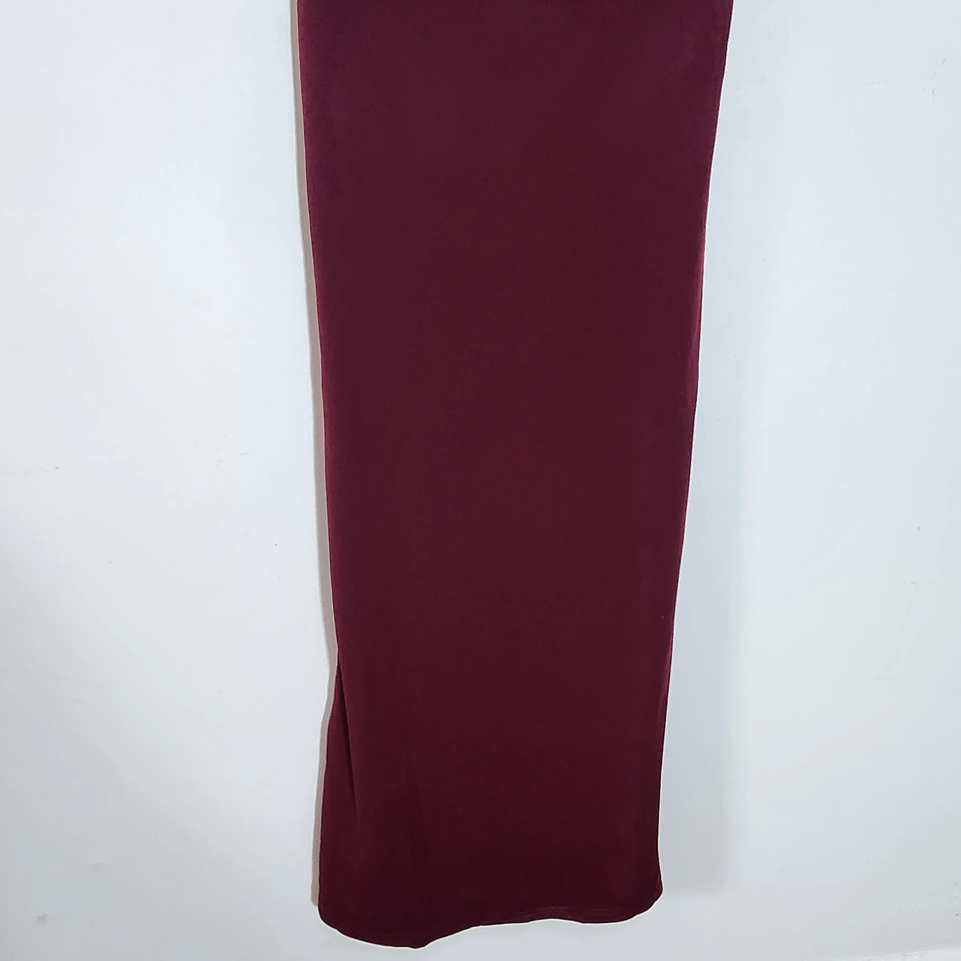 Lulus Burgundy Mermaid Maxi Dress with Knot Back Size Large Wedding Guest Dress - Image 6
