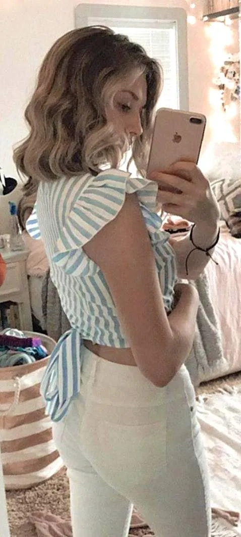 Super Cute Wrap Around  Blouse - Image 3