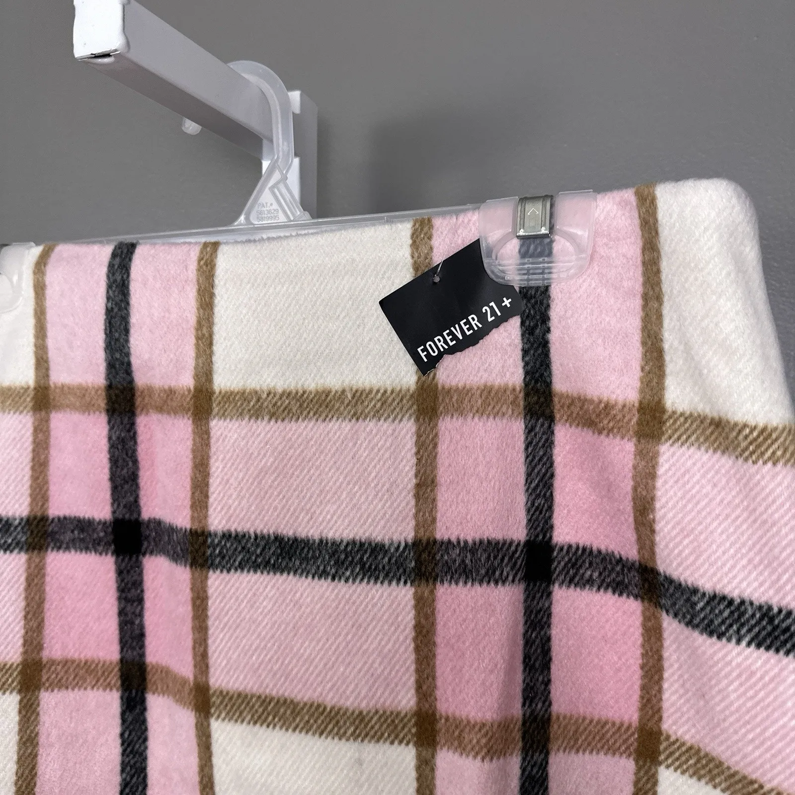 New Forever 21 Mini Skirt Pink Plaid Wool Blend Lined Plus Size 1X Forever 21+ - Image 3