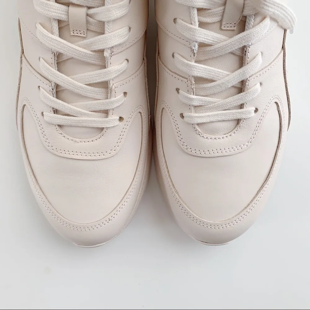 NWR Everlane The Trainer Leather Lace Up Sneaker in‎ Blush Pink, Size 13.5 - Image 6