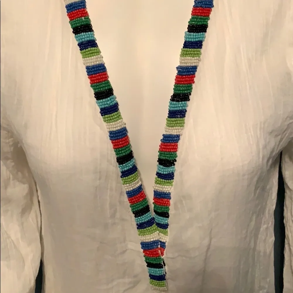 Soft x Joie white beaded swim coverup size small - Image 3