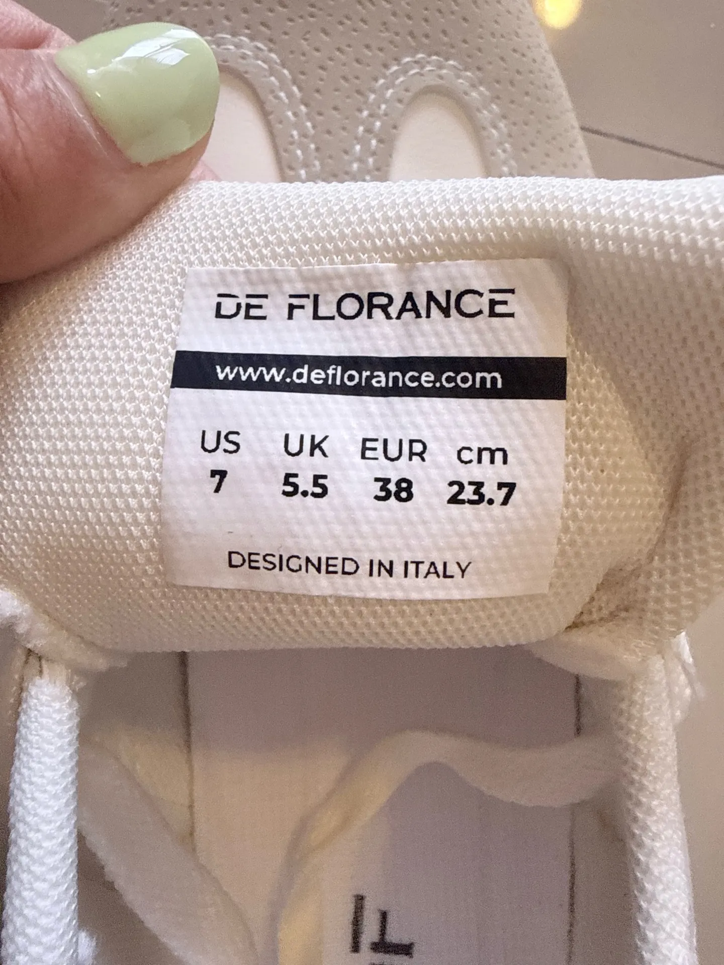 De Florance "DF Cloudea" women's orthopedic sneakers in a cream/beige and tan colorway. Gray Size 7 - Image 9