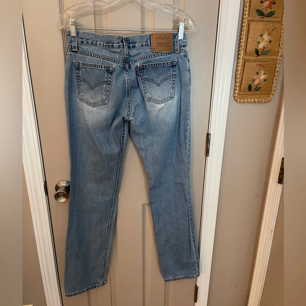 Levi’s Superlow Slim Junior vintage 507 jeans from 2002 - made in Mexico. Sz 7. - Image 7